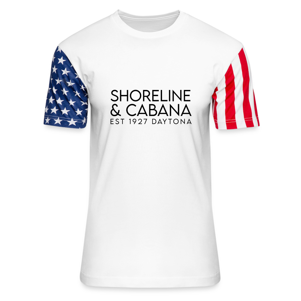 Adult Stars & Stripes T-Shirt | LAT Code Five™ 3976 - white