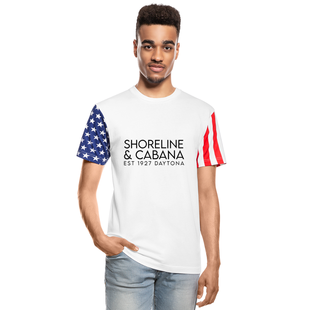 Adult Stars & Stripes T-Shirt | LAT Code Five™ 3976 - white
