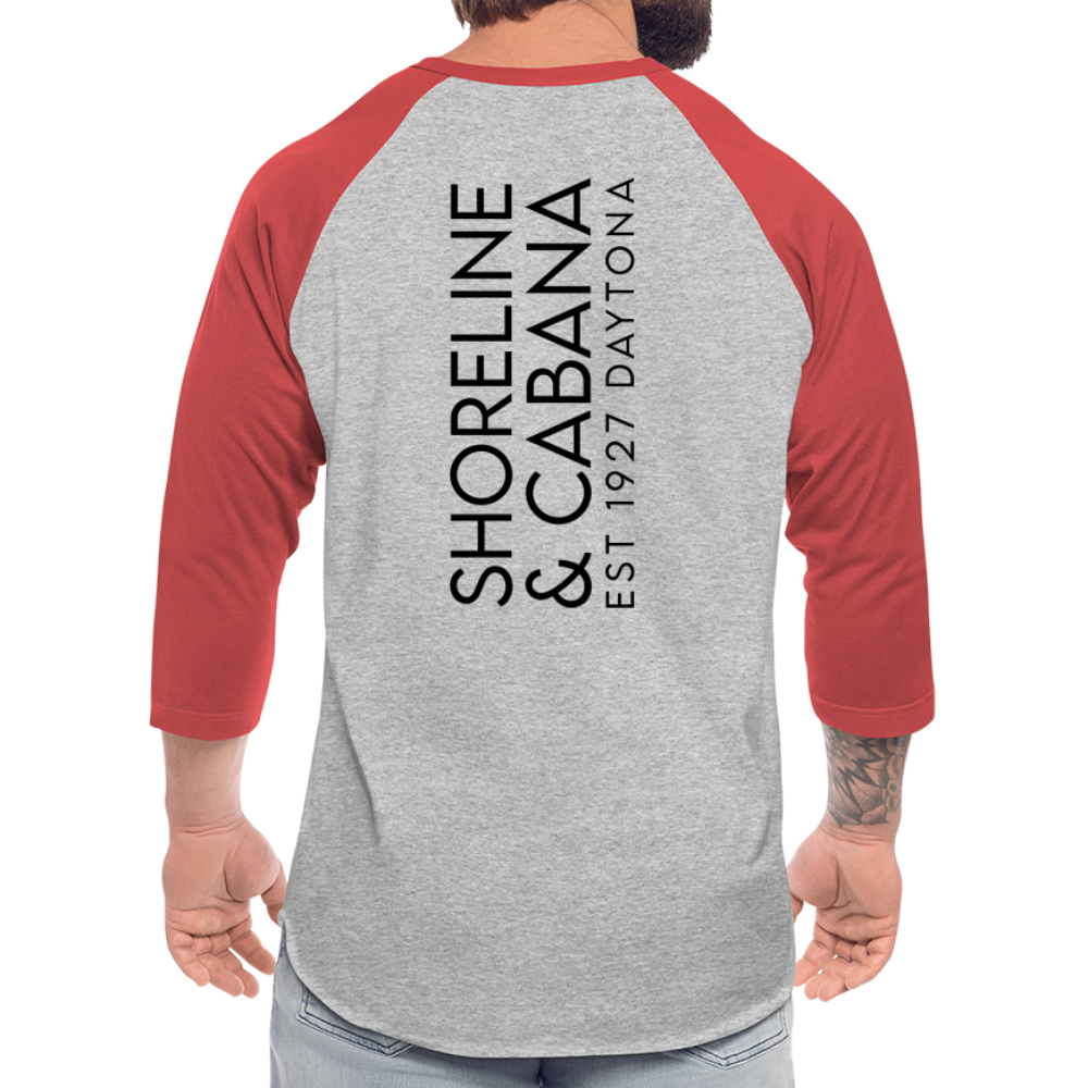 Baseball T-Shirt - heather gray/red