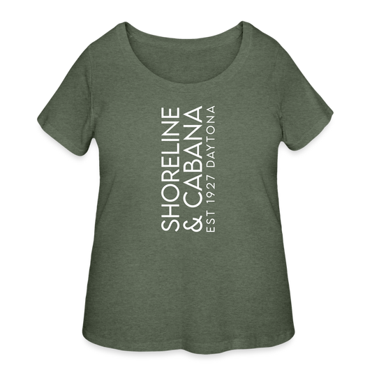 Women’s Curvy T-Shirt - heather military green